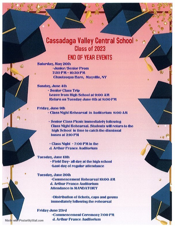 End of year events 